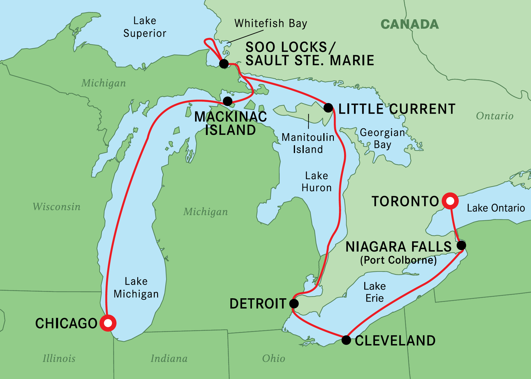 great lakes tour from toronto